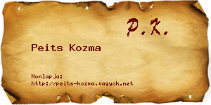 Peits Kozma névjegykártya